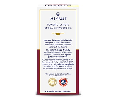MINAMI MorEPA Cholesterol Back of Pack 