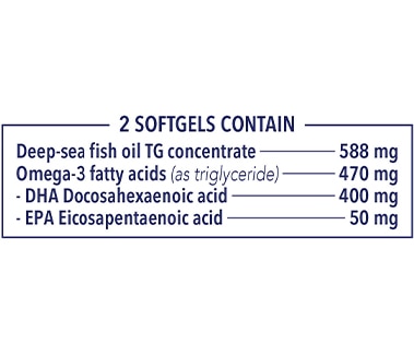 Minami MyOmega 400 ingredienten table